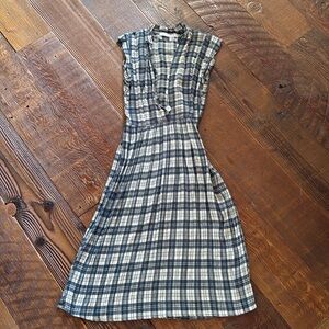 Christy Dawn Blue & White Plaid Dress